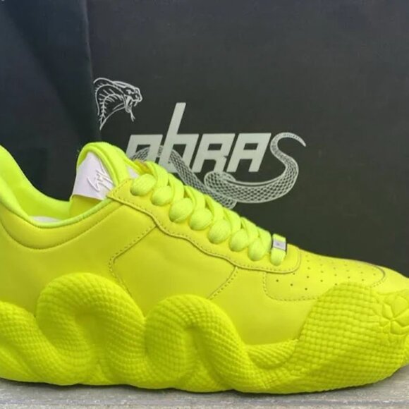 Giuseppe Zanotti Neon Yellow Cobra Sneakers US 10 - Picture 5 of 6